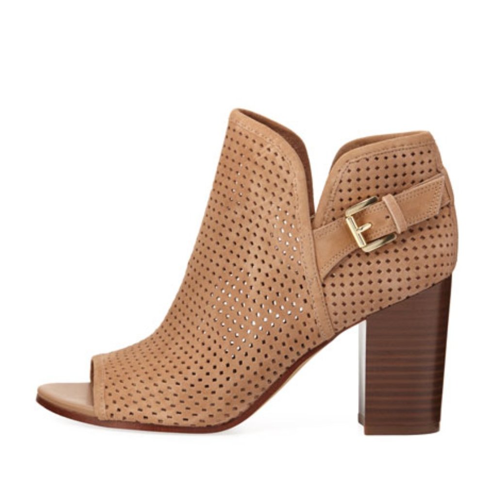 SAM EDELMAN EASTON PERFORATED OPEN TOE BOOTIE